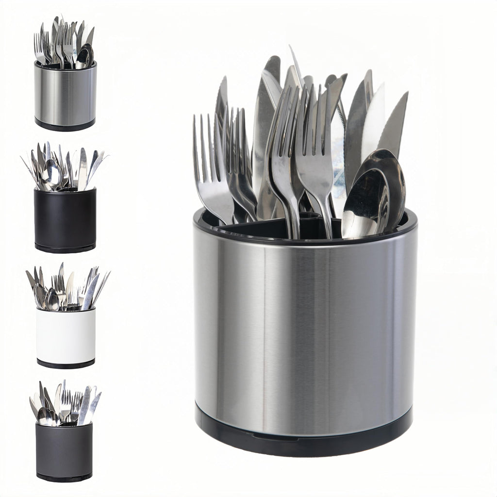 LIBODOUR Utensil Holder, 360°Rotating Kitchen Utensil Holder For Counter