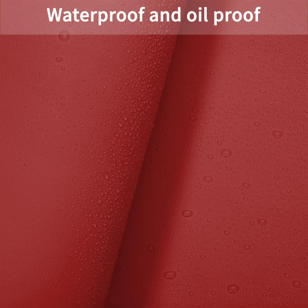 Zinkooat Faux Leather Table Cover,1.8mm Thick,42x72 Inch Table Protector,Table Protector for Dining Room Table,Dining Room Table Protector Pad.(Black+Wine Red,42x72)
