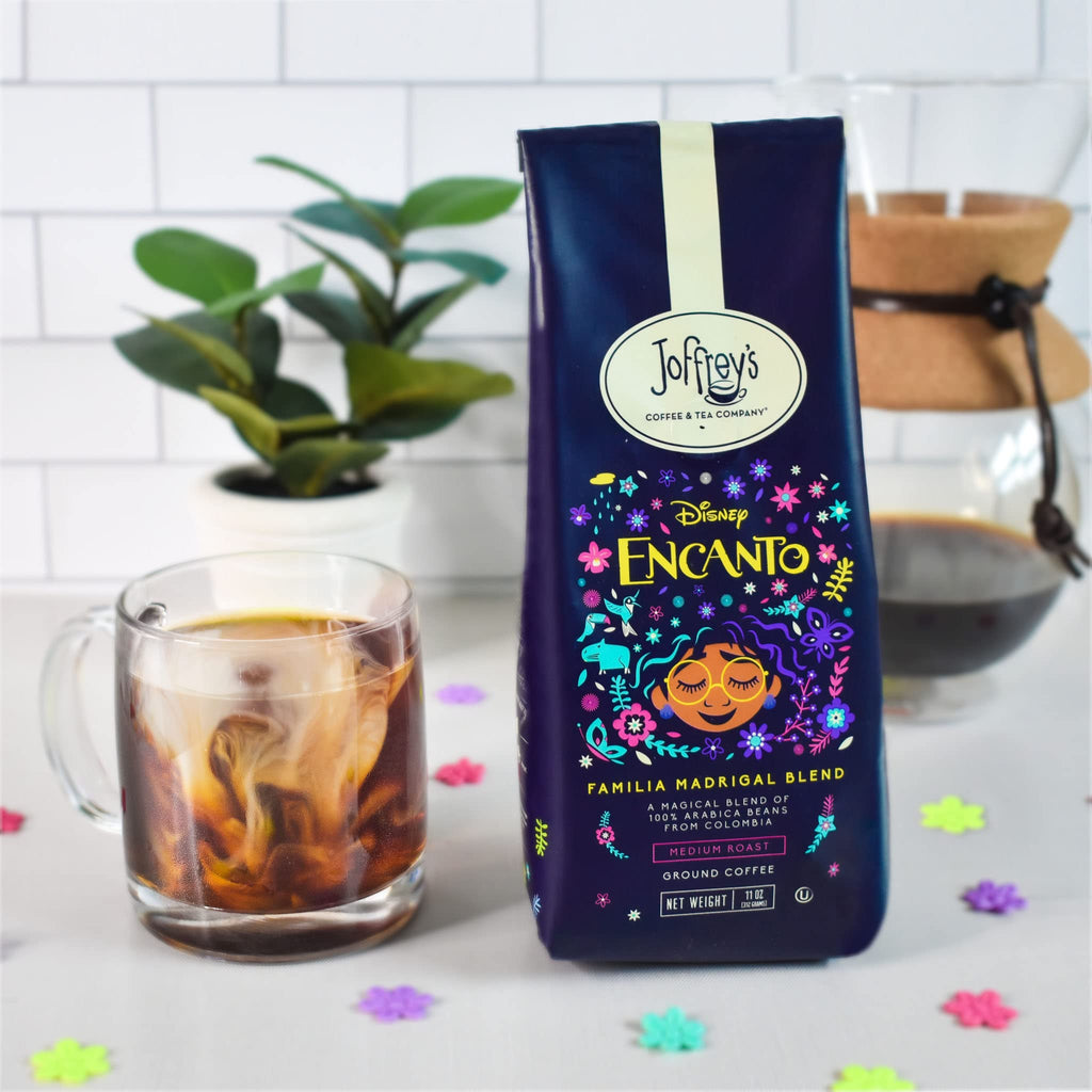 Joffrey's Coffee - Disney Encanto Familia Madrigal Blend | Artisan Medium Roast Coffee, 100% Arabica Beans, Brew or French Press (Ground, 11 oz)