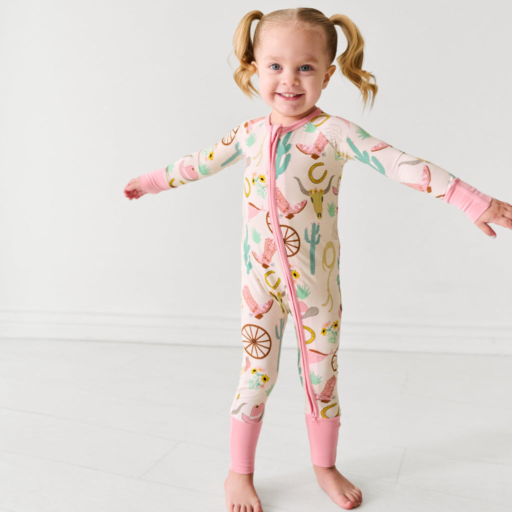 Little Sleepies Baby Pajamas, Pink Ready to Rodeo, Preemie