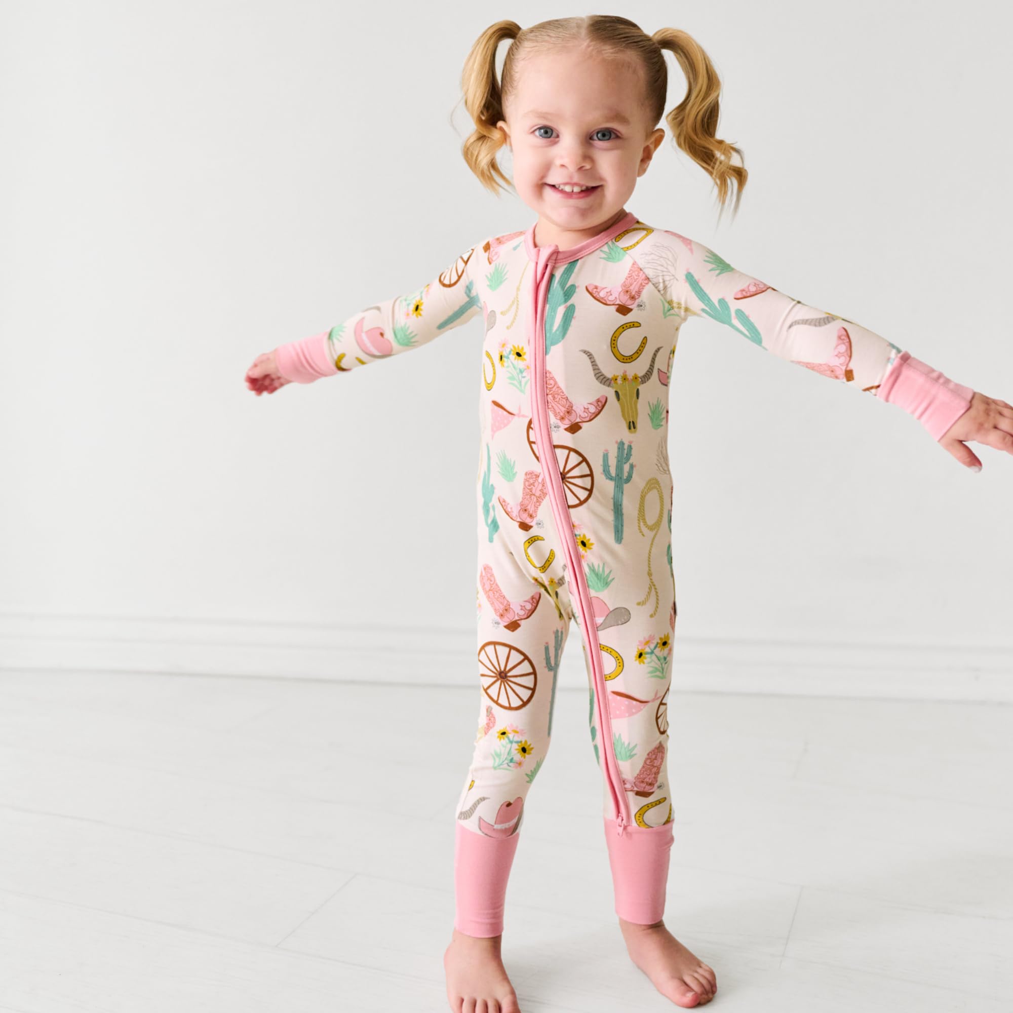 Little Sleepies Baby Pajamas, Pink Ready to Rodeo, Preemie