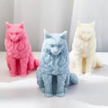 3D Cat Animal Cylinder Candle & Resin Mold - Resin Casting Silicone Molds for Home Decor & Candle Making Wave Spiral Mold