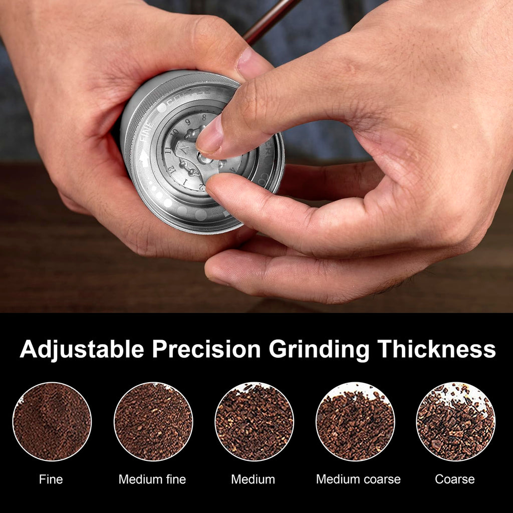 NewlukPro M6 Manual Coffee Grinder for Espresso Pour Over French Press Moka