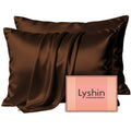 LYSHIN Silk Pillow Cases Standard Size with Hidden Zipper, Leopard