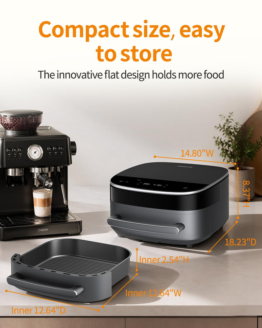 11-in-1 Large Air Fryer, 6QT Airfryer Top & Bottom Heating, No Flip Needed
