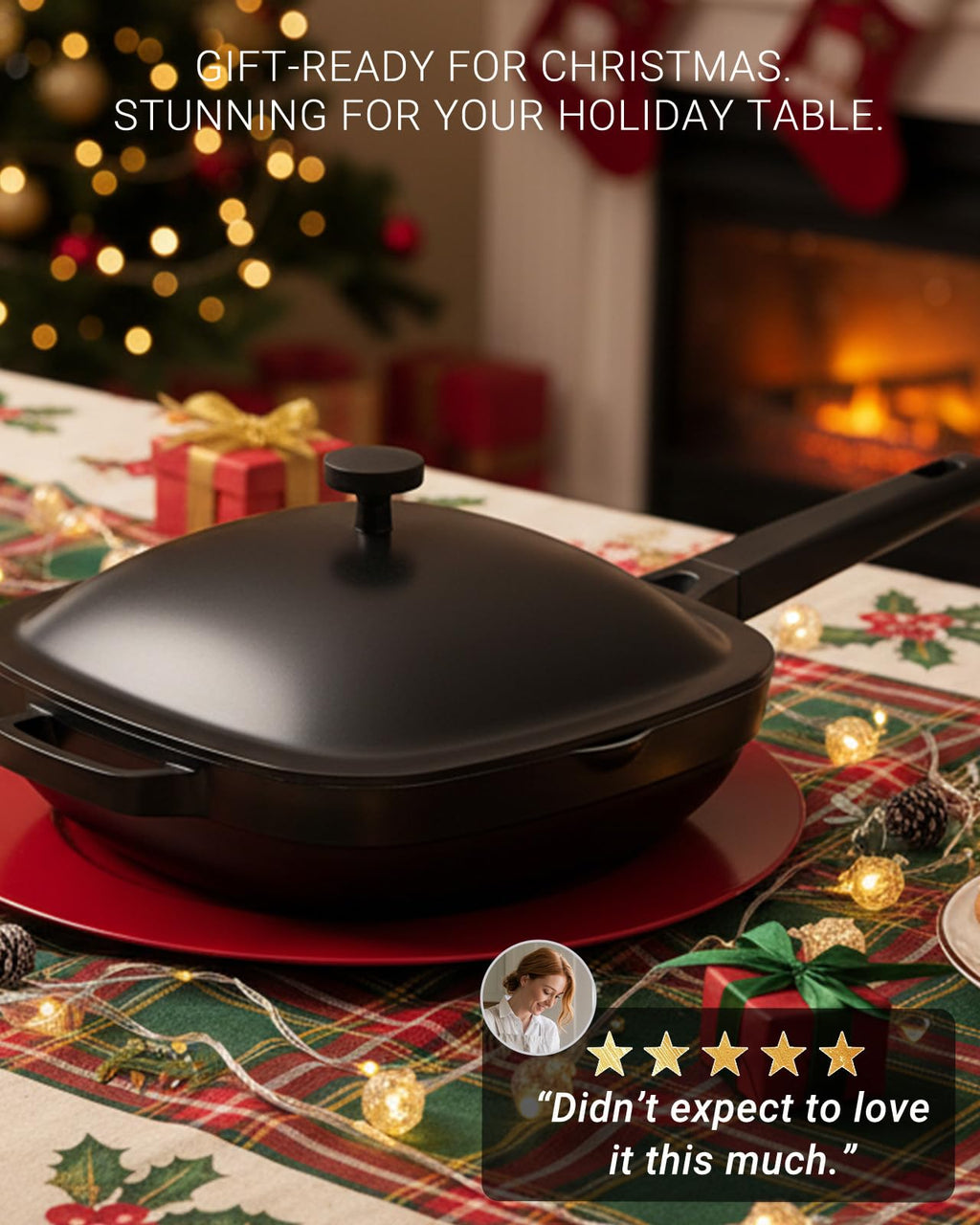 USELUCK Non Stick Frying Pans Cast Aluminum Sauté Pans,Ti-Ceramic pan