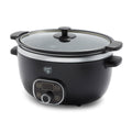 GreenLife 8QT Ceramic Nonstick Slow Cooker, Cooktop/Oven Safe, Black