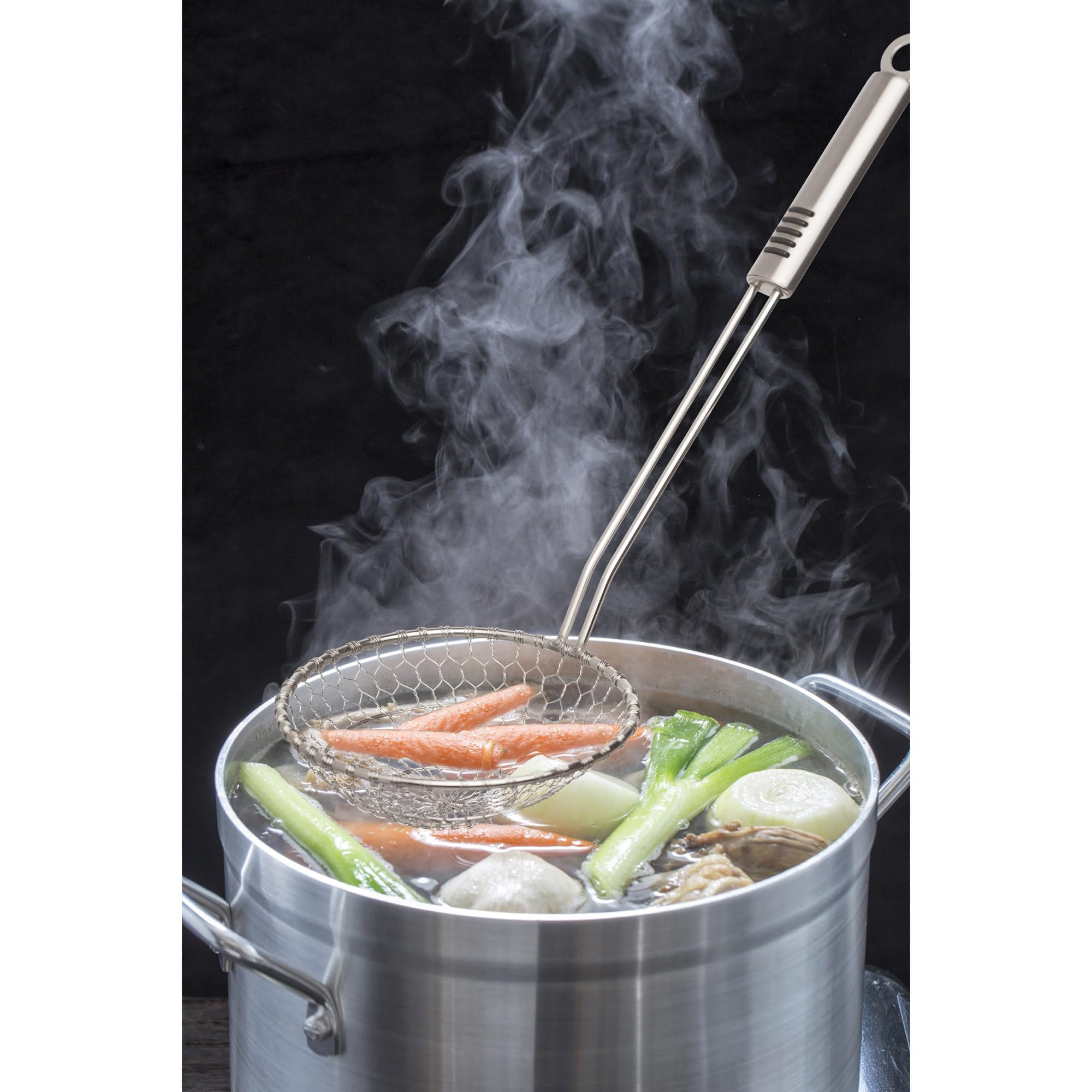Helen's Asian Kitchen Spider Strainer, 5-Inch, All Stainless Steel Mesh Basket And Handle, For Noodles, Dumplings, Wontons, Deep Frying, And Draining Tasks