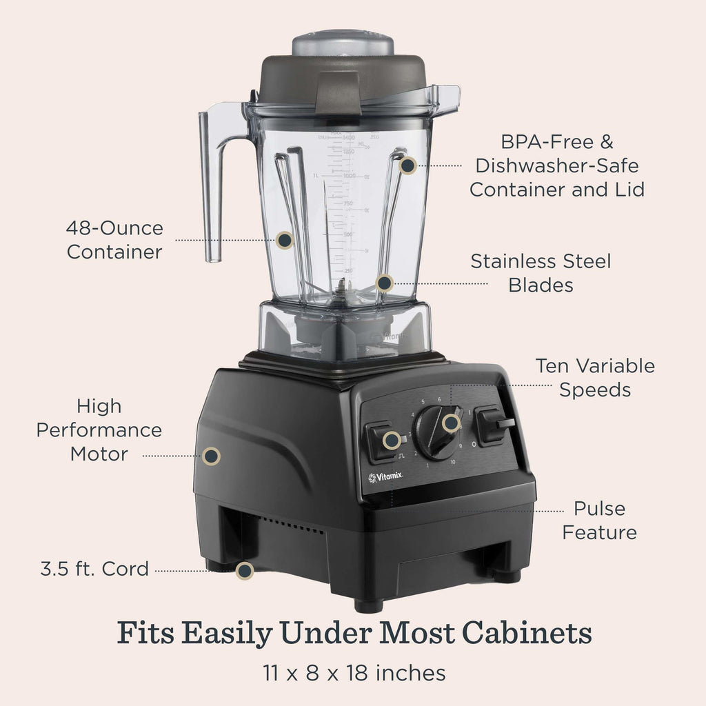 Vitamix E310 Explorian Blender, Professional-Grade, Self-Cleaning 48 oz. Container, Black