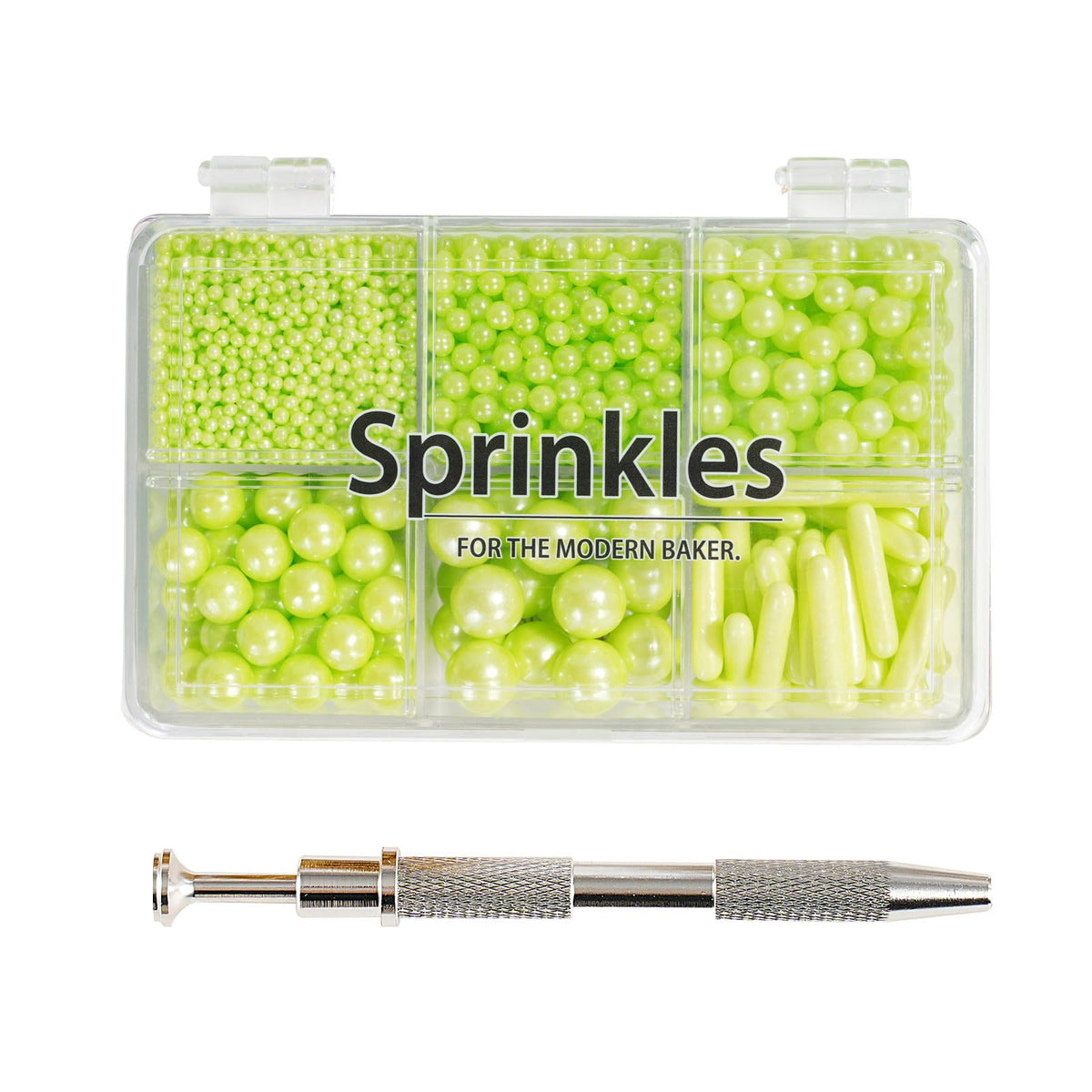 Kasvan Blue Mix Sugar Sprinkles - Edible Candy Pearls with 4-Claw Sprinkle Pen,118g/4.16 Oz, Gift Box Pack, Baking Cake Decorations, Ice Cream Toppings and Cookie Decorating (Blue)