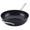 KitchenAid Hard-Anodized Induction Nonstick Stir Fry Pan/Wok with Helper Handle, 12.25-Inch, Matte Black