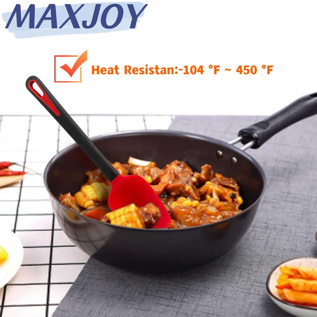 Maxjoy Silicone Spatula Set, 4Pc 600°F Heat Resistant Food Grade Nonstick