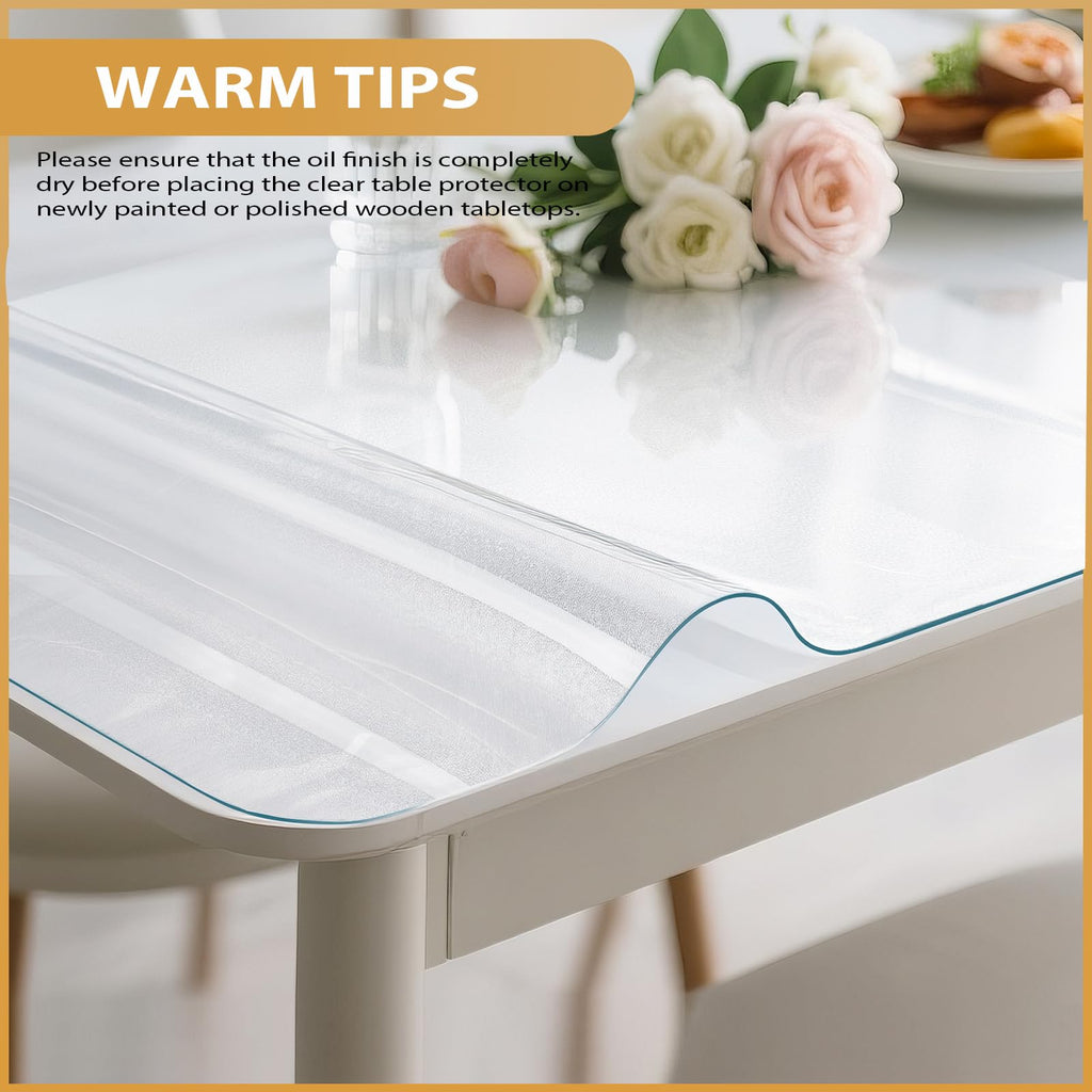 ProsperJoyChant 40x60in Frosted PVC Table Protector 1.4mm Waterproof Pad