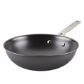 KitchenAid NITRO Carbon Steel Wok, 10-Inch Nitrided Carbon Steel Pan, Stir Fry Pan, Gray