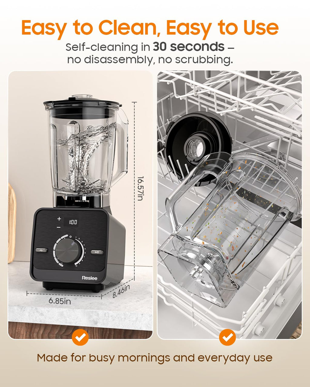 Professional High Power Blender, 2026 Upgraded 3.5HP Motor 30000 RPM, Heavy Duty Countertop Blender for Milkshake, Smoothie, Frozen Fruit & Ice, Hot Soup & Nut Milk, 72oz Eastman Tritan Jar, 10 Speeds