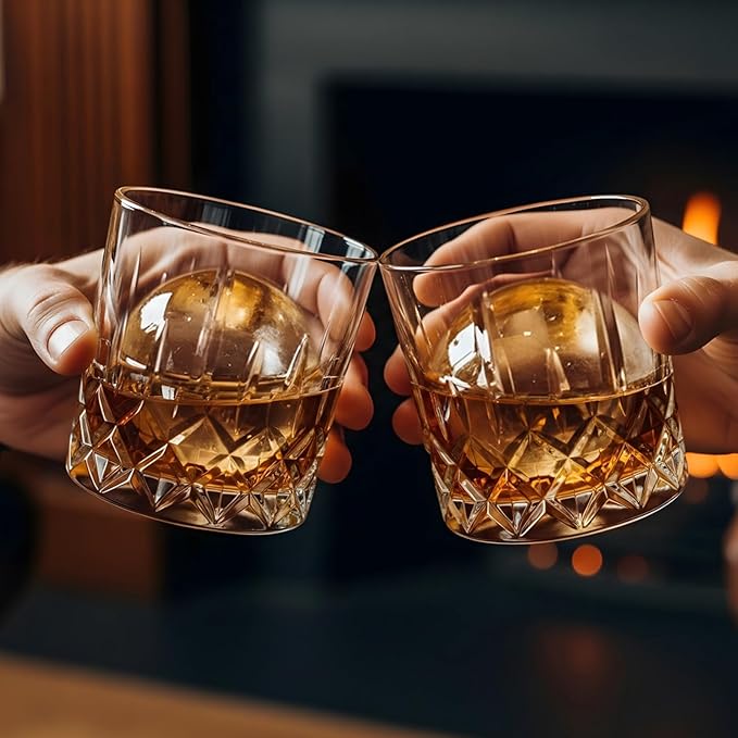 Clear Ice Cube Maker, 2.5" Easy-Release Sphere Ice Maker, Stainless Steel Clear Ice Maker, Non-BPA Premium Silicone Ice Cube Molds for Cocktails, Drinks & Bourbon, Whiskey Gifts for Men - 2 Pack