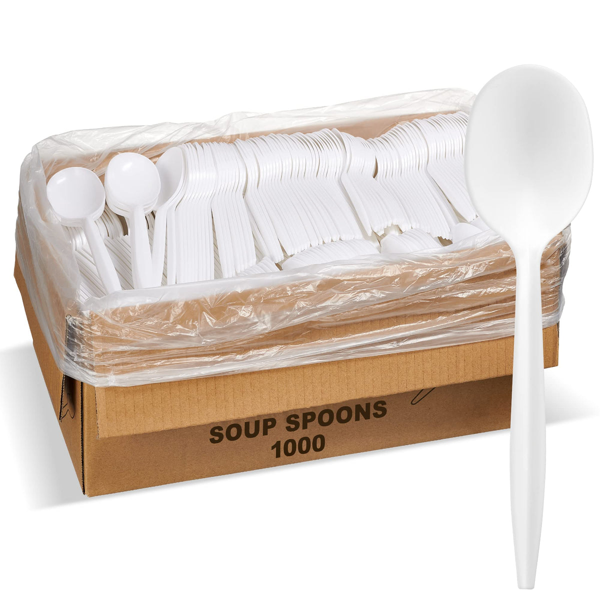 1,000 Plastic Disposable Cutlery Bulk Variety Pack Black Medium Weight