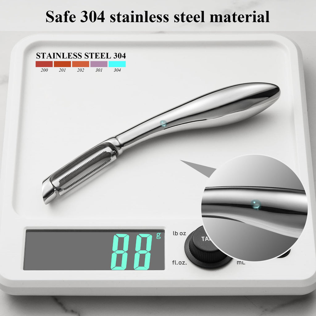 LIIGEMI Premium Stainless Steel Vegetable Peeler,I Sharp Potato Peeler for Kitchen,Practical and Comfortable Stainless Steel Veggie Peeler Machine
