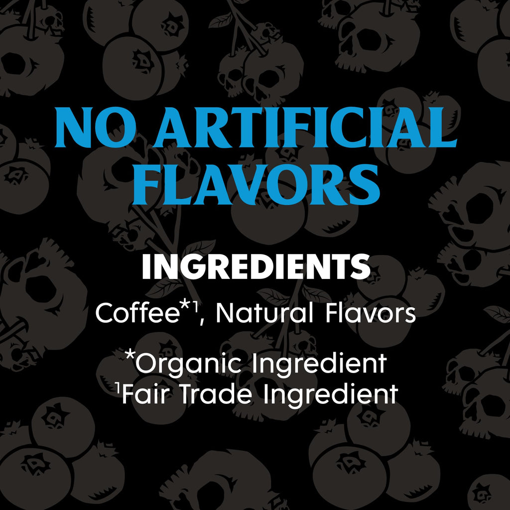 Death Wish Coffee, Single Serve Coffee Pods - Fair Trade - Blueberry Vanilla Flavored