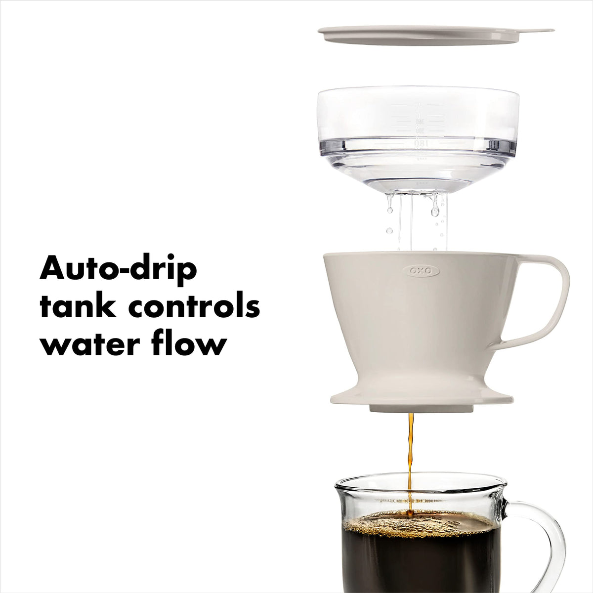 OXO Brew Single Serve Pour-Over Coffee Maker with Water Tank, 12 oz.