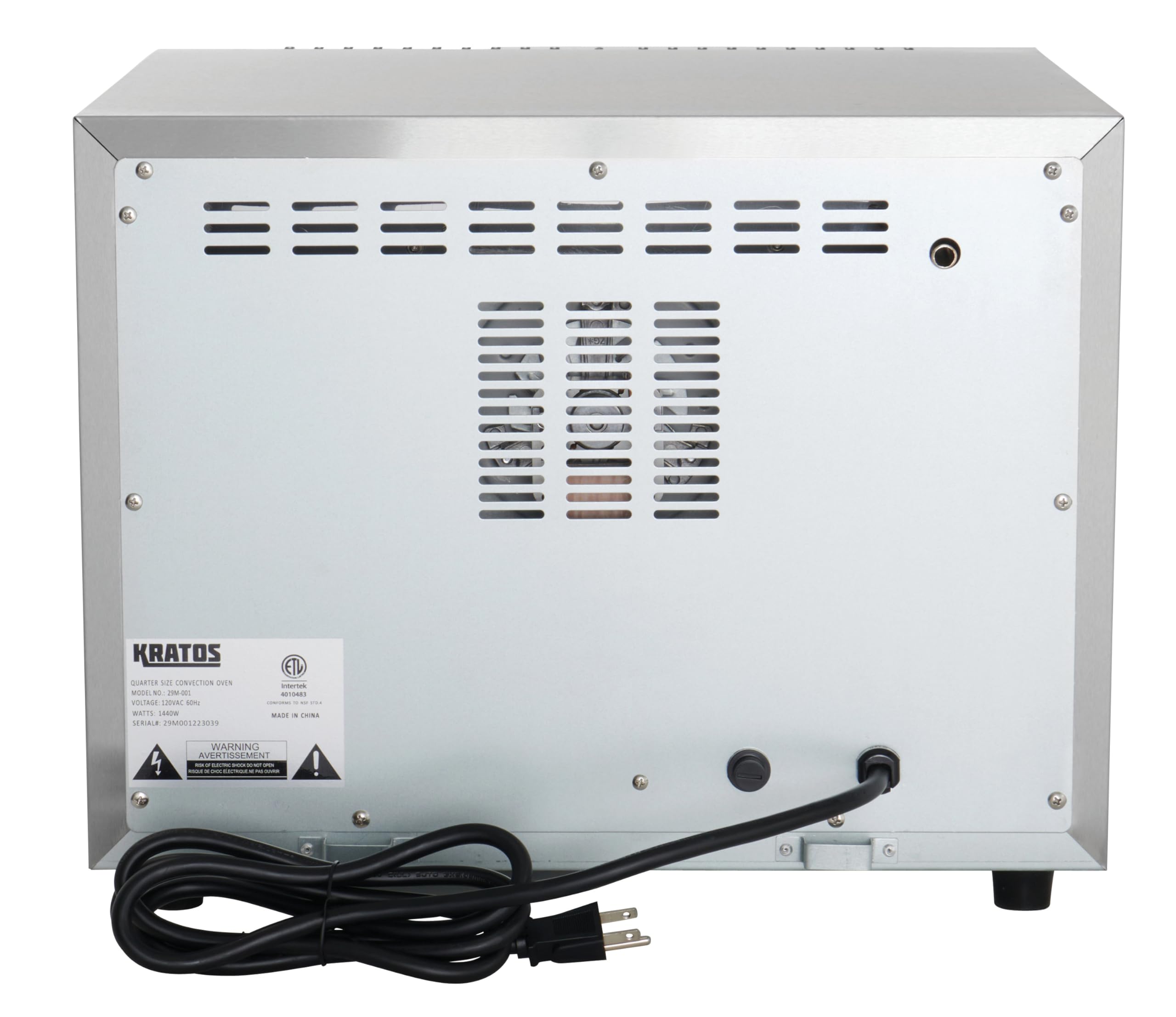 Kratos Commercial Oven, Quarter Size Electric Countertop Convection Oven