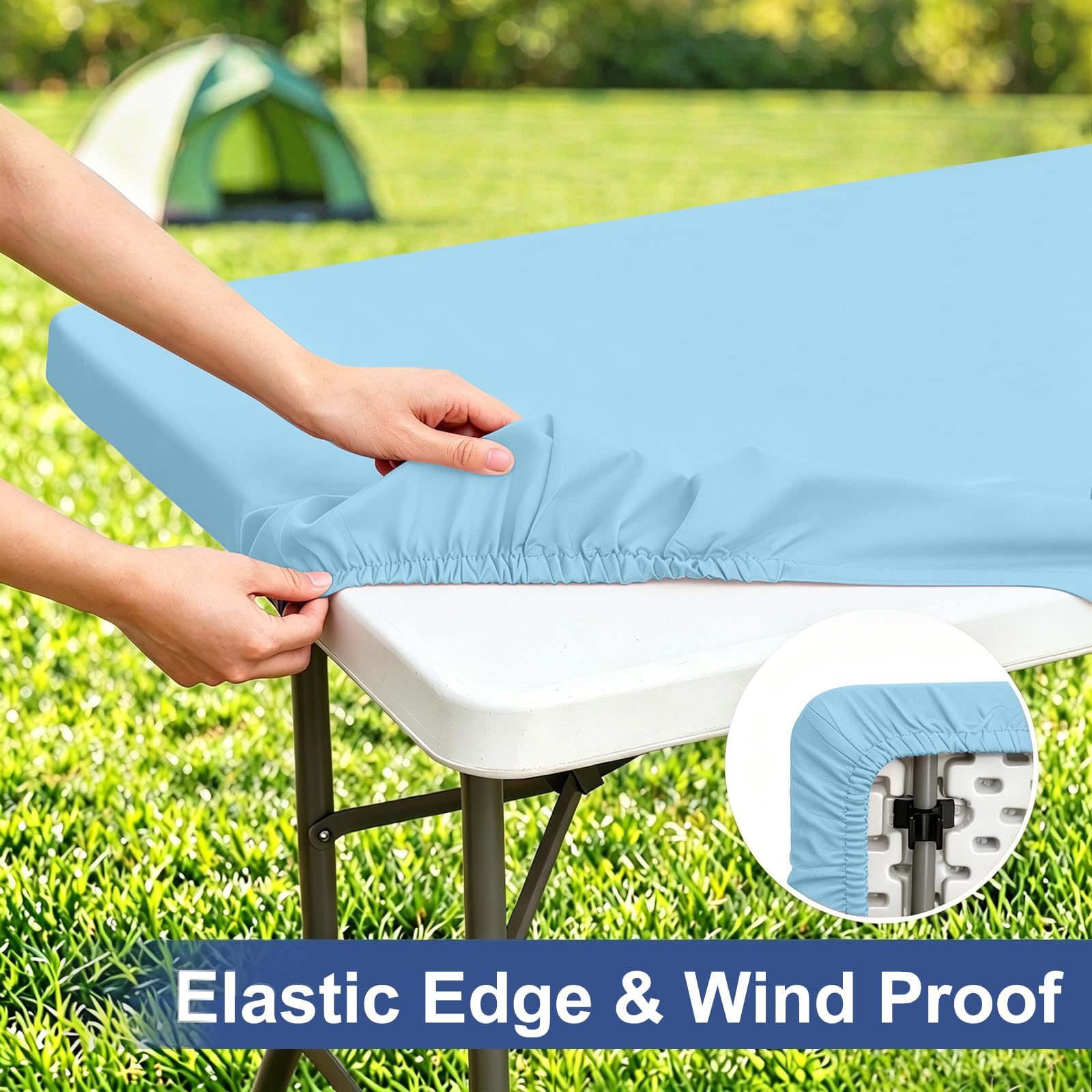 homing Rectangle Table Cloth Cover 4 Foot Elastic Fitted Tablecloth