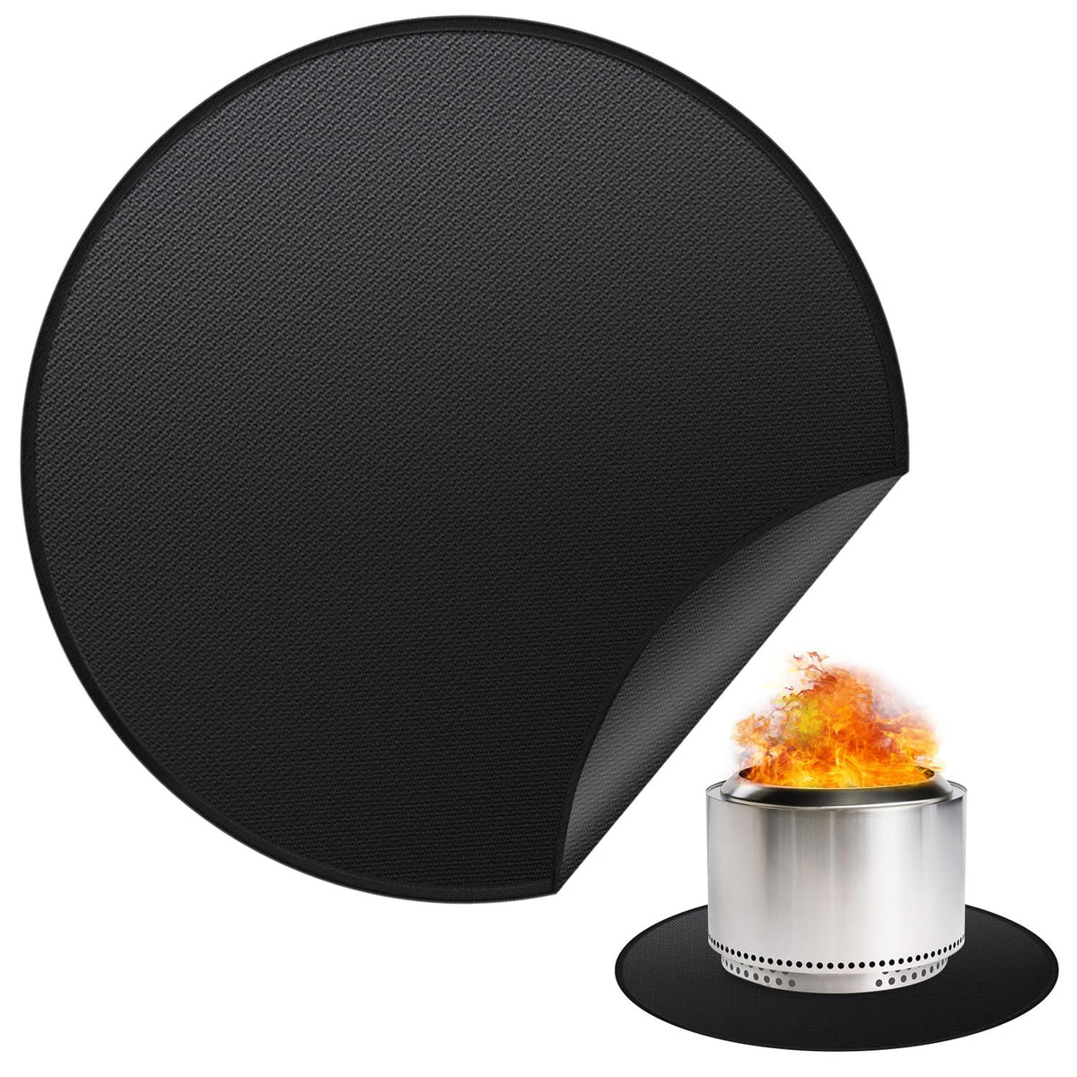 rumlick 19.5" Fire Pit Mat for Solo Stove Mesa - Round Under Grill Mat