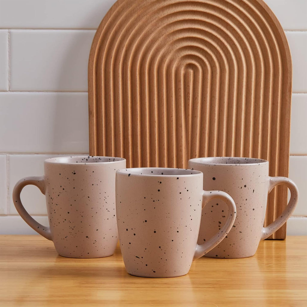 Stone Lain Jade Stoneware 16 Piece Dinnerware Set, Home Kitchen Dish Set with Dinner Plates, Salad Plates, Bowls, & Mugs - Service for 4, Taupe