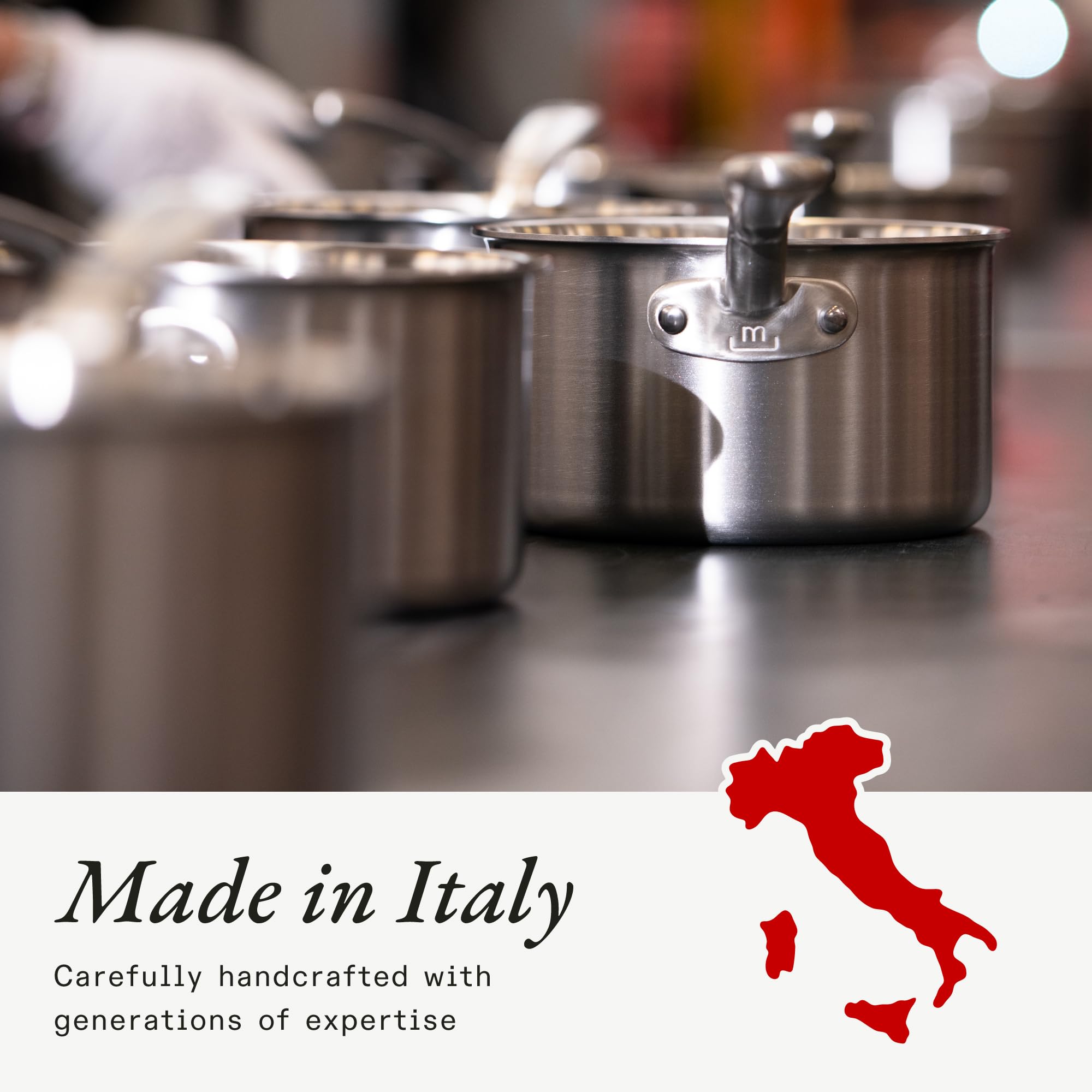 Made In Cookware - 12 Quart Stainless Steel Stock Pot With Lid - 5 Ply Stainless Clad - Professional Cookware - Crafted in Italy - Induction Compatible