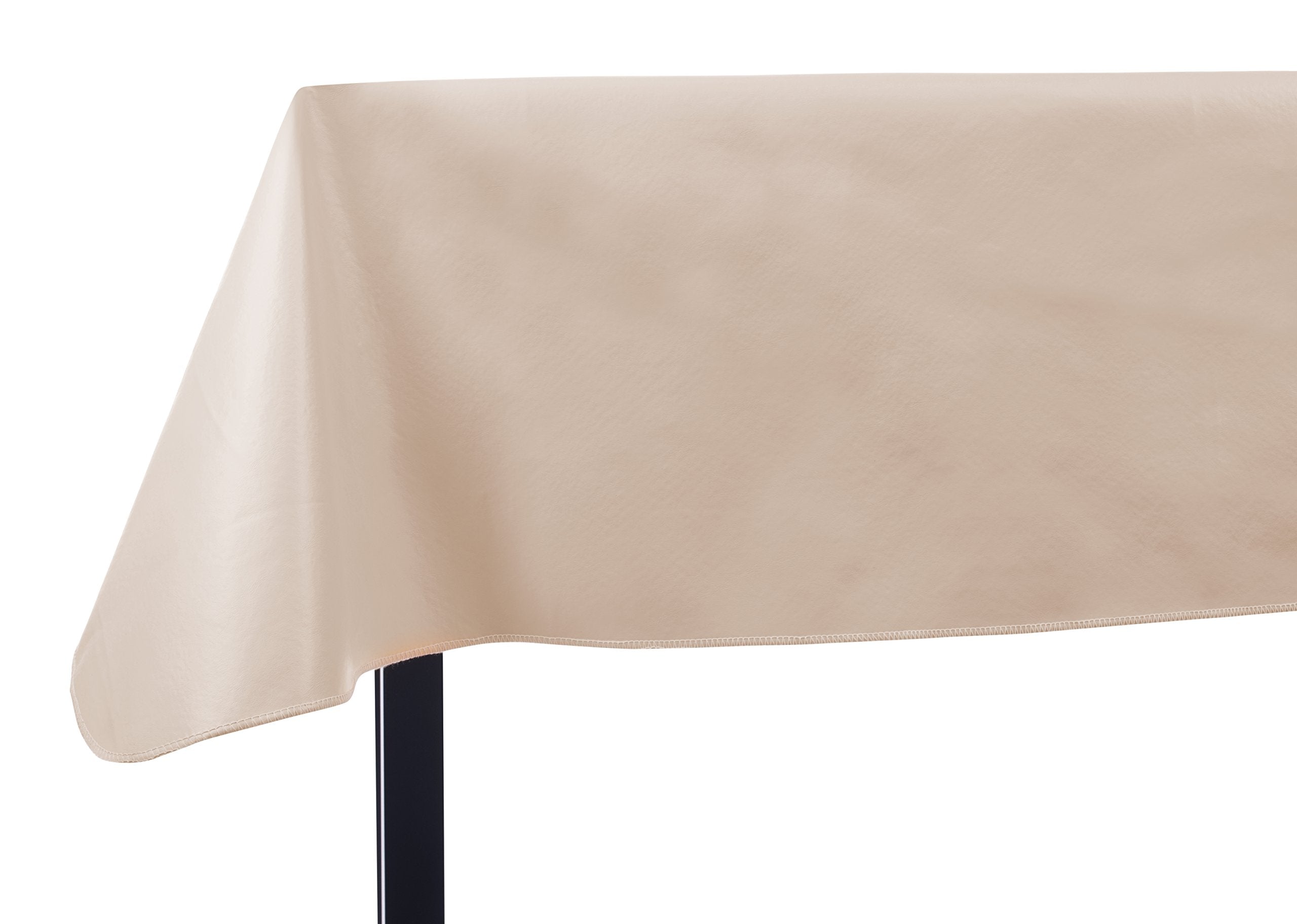 Yourtablecloth Heavy Duty Vinyl Rectangle or Square Tablecloth – 6 Gauge Heavy Duty Tablecloth – Flannel Backed – Wipeable Tablecloth with Vivid Colors & Many Sizes 52 x 120 Sand