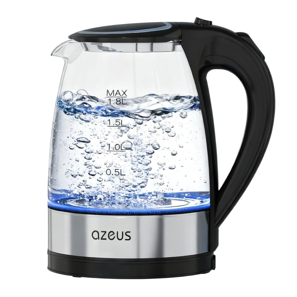 AZEUS Electric Kettle 1500W Tea Kettle, 1.8L Large Capacity with Auto Shut-Off and Boil-Dry Protection, BPA-Free