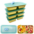 Stainless Steel Snack Containers with Lids - condiment containers with lids, reusable double compartment snack containers, Grab and Go Snack Containers Dishwasher Safe for School, Work, travel