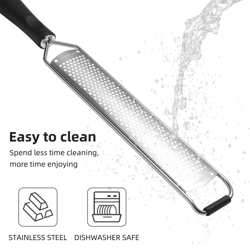 Lemon Zester and Cheese Grater with Protective Cover and Cleaning Brush