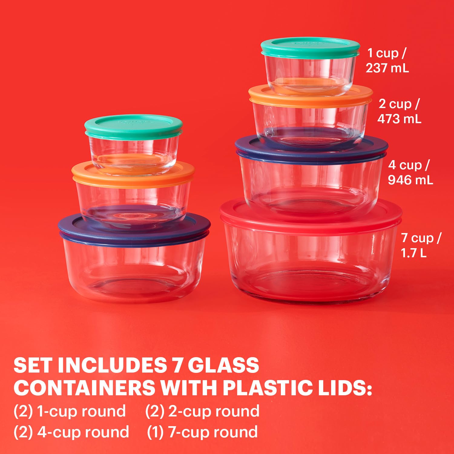 Pyrex Simply Store (7-Pack) Glass Food Storage Containers Set