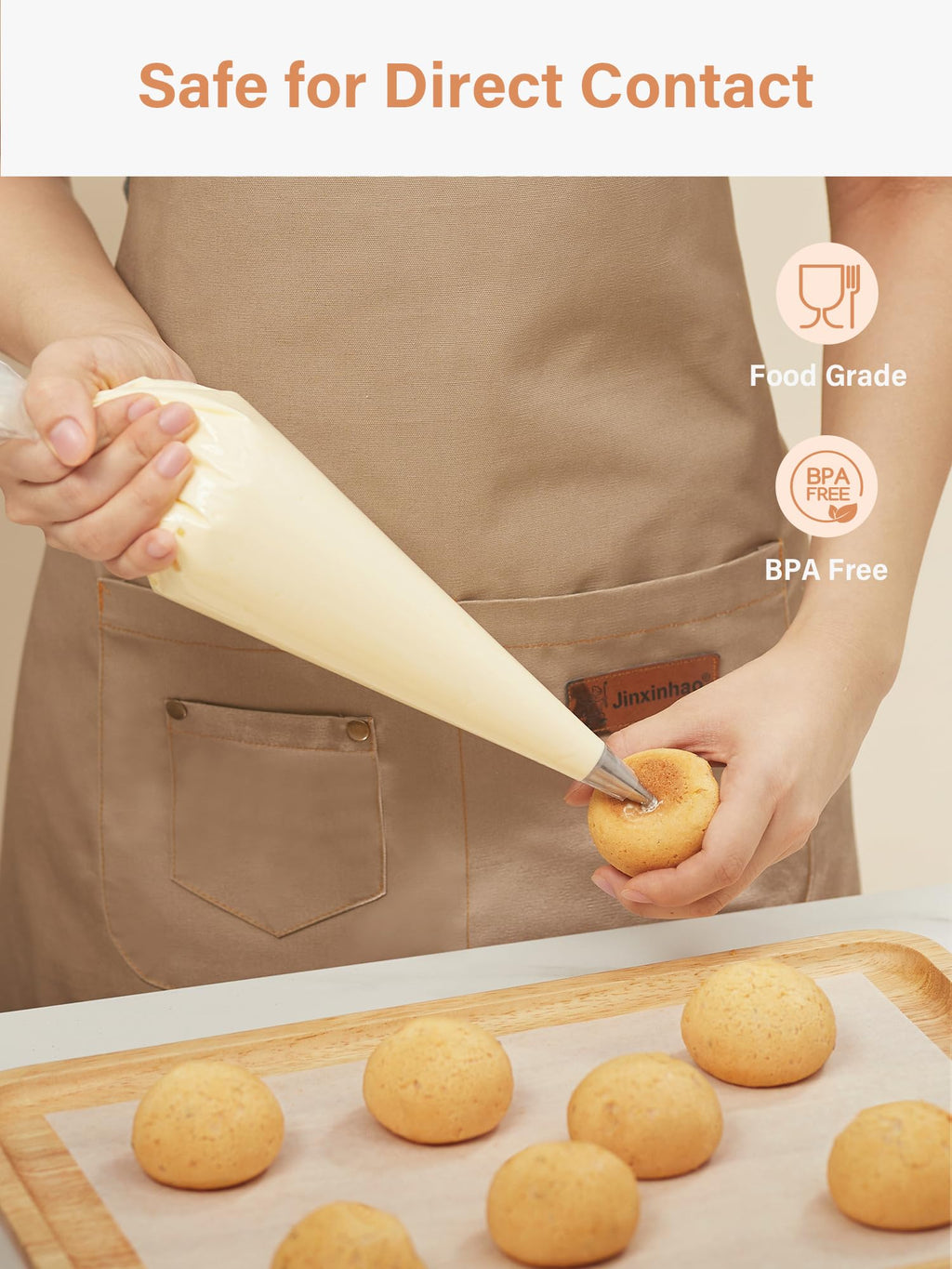 Kootek Piping Bags, Disposable Pastry Icing Bags 16 Inch, 100 Pcs Large