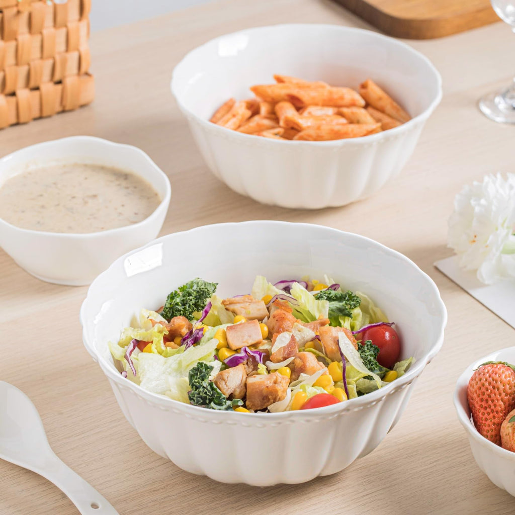 HOMBENE Pasta Bowls, 8 Inch Oatmeal Bowls, Kitchen Bowl Set, Mixing bowl Set, Salad bowl, Microwave and Dishwasher Safe, Set of 2
