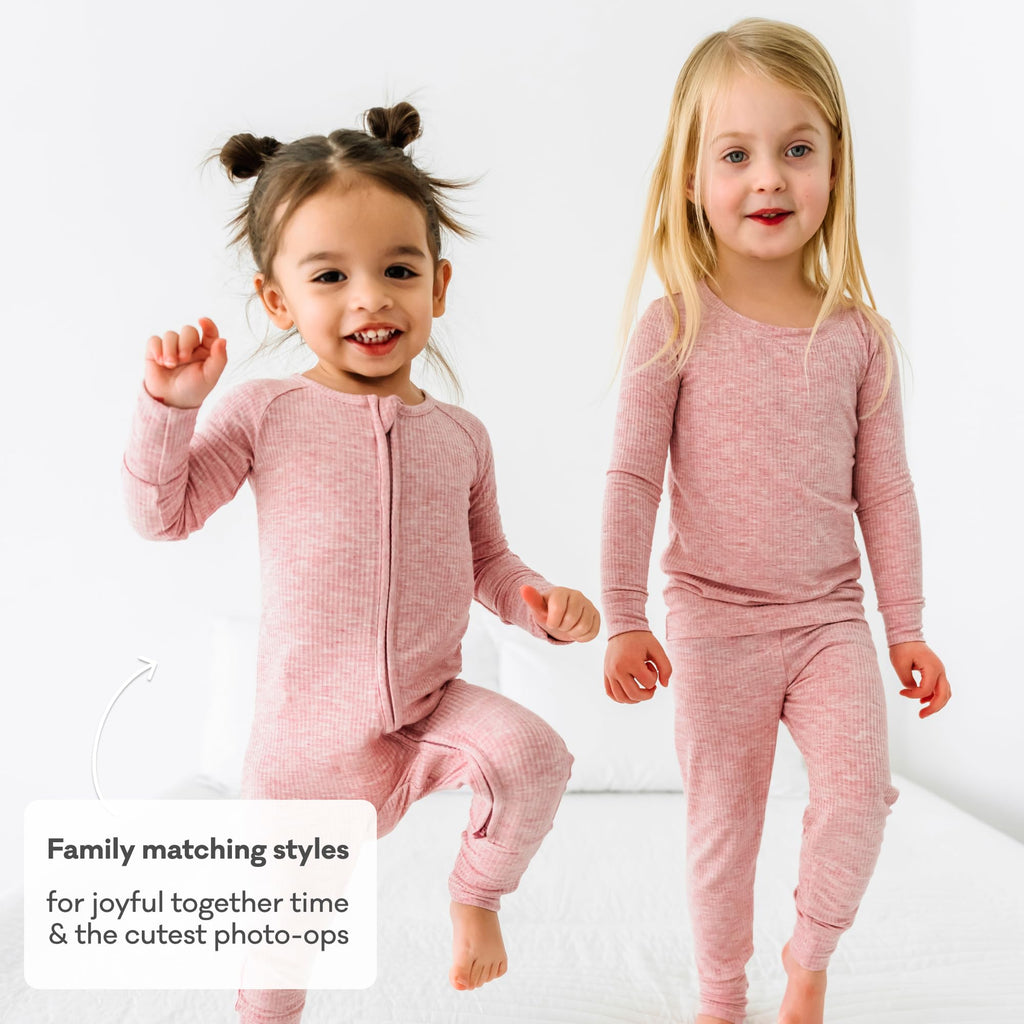 Little Sleepies Baby Pajamas, Heather Mauve, 2T