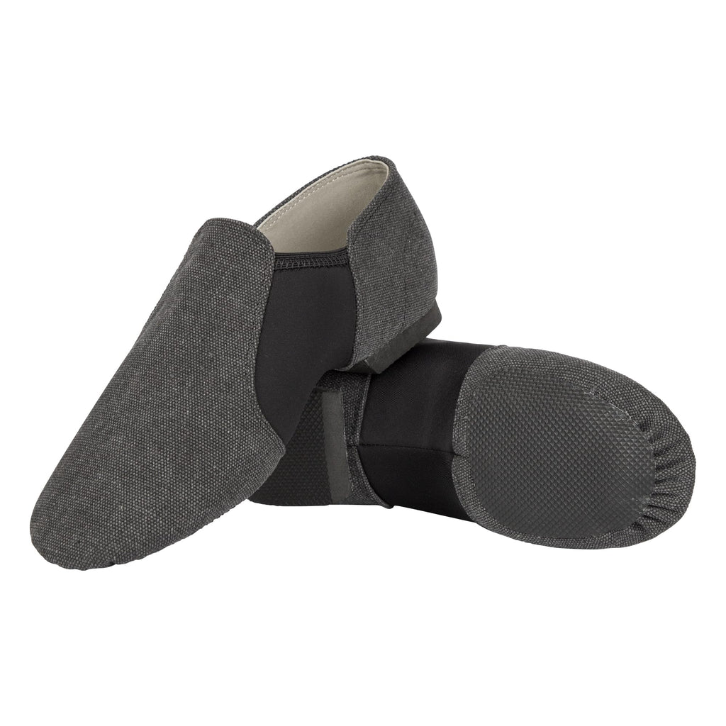 Linodes Unisex 09 Canvas Upper Slip-on Jazz Shoe for Women and Men's Dance Shoes-Darkgrey 4.5M