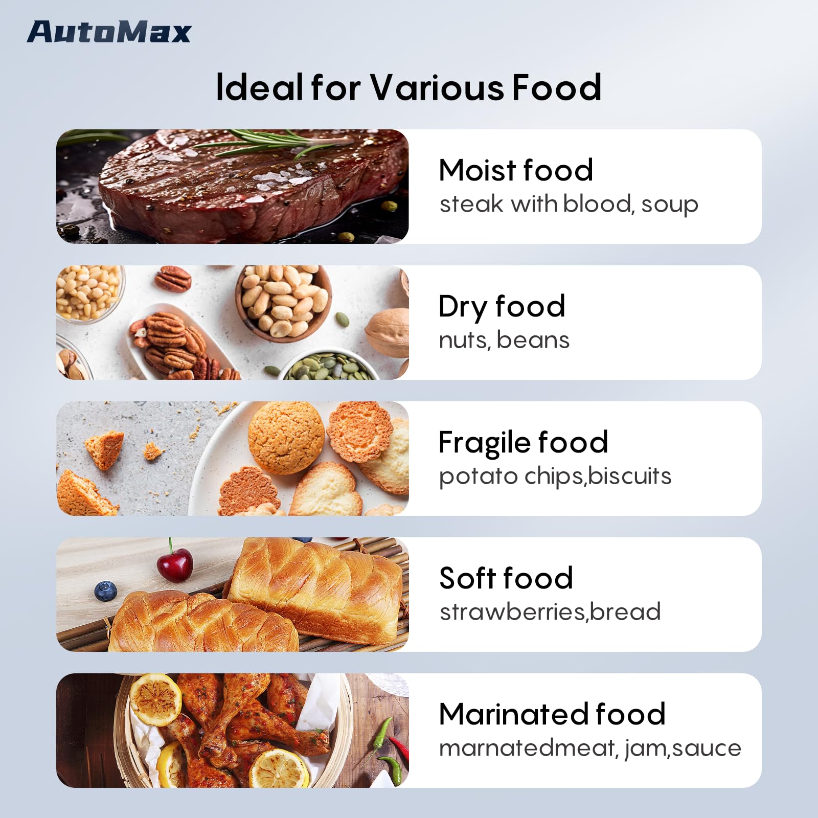 FRESKO Automatic 95Kpa Food Vacuum Sealer Machine, Auto Dry-Wet Detection