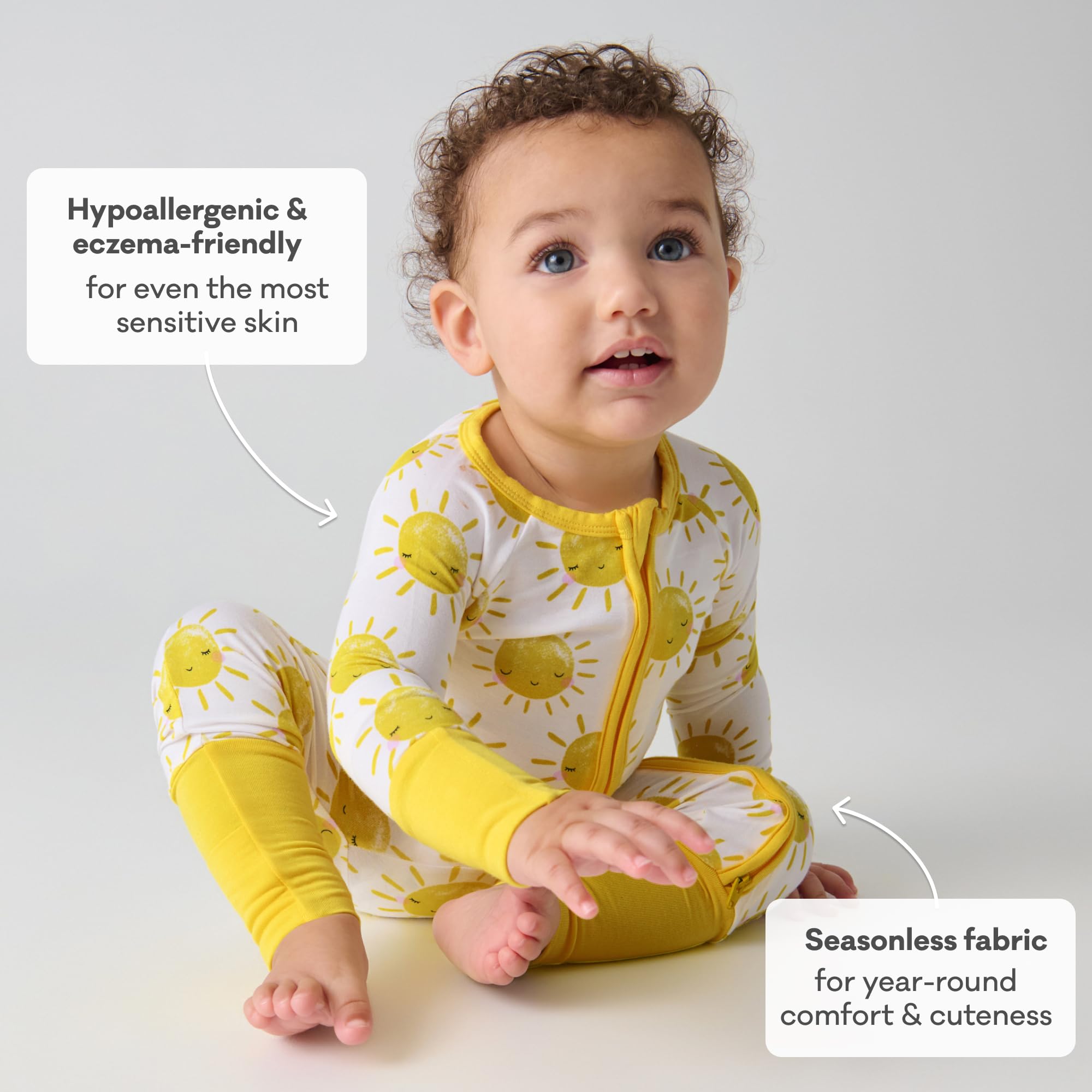 Little Sleepies Baby Pajamas, Sunshine, 18-24M