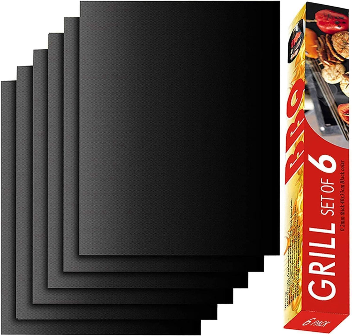 Renook Set of 8 Copper Grill Mats for Outdoor Gas Grill