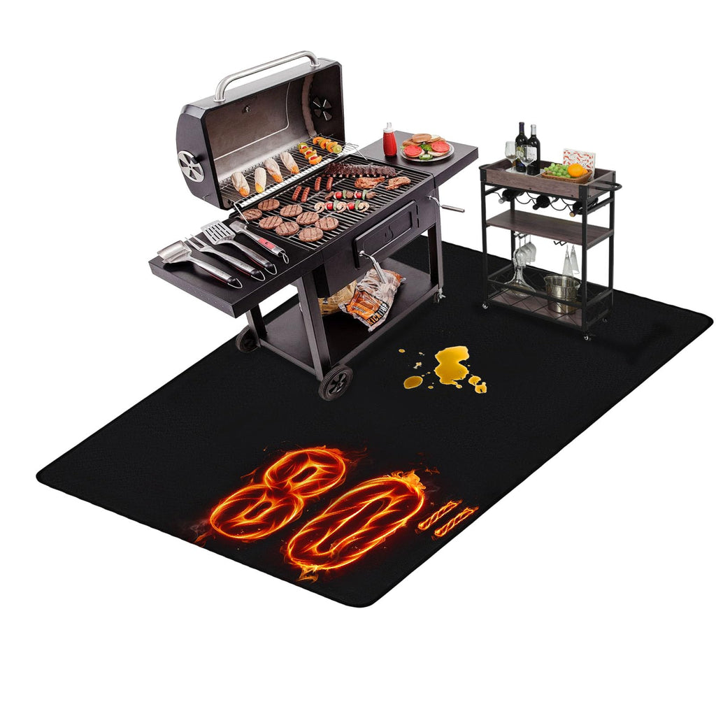 THMINS 80X48 Inches Extra Large Under Grill Mat for Outdoor Grill