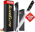 8” Carving Knife High Carbon Steel Pakkawood Handle & Leather Sheath