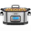 Sunvivi 12-in-1 Programmable Slow Cooker 6.5QT with Timer & Keep Warm