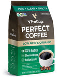 VitaCup Perfect Low Acid USDA Organic Coffee Beans, Fair Trade, 11oz