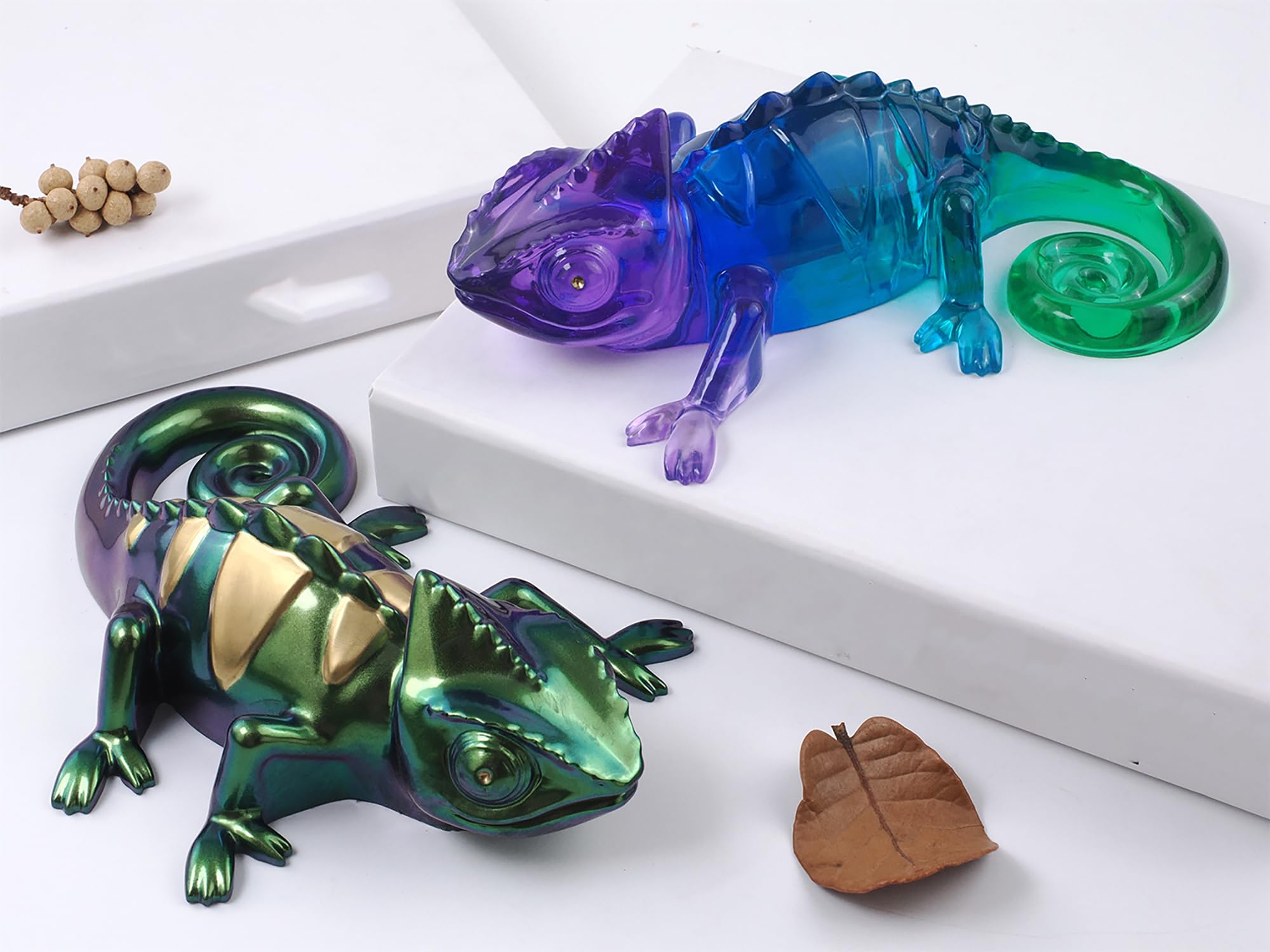 Lizard Animal Cylinder Candle & Resin Mold - Resin Casting Silicone Molds for Home Decor & Candle Making Wave Spiral Mold