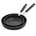 GreenPan x Bobby Flay 2 Piece (8"&10") Ceramic Nonstick Skillet Set, Black