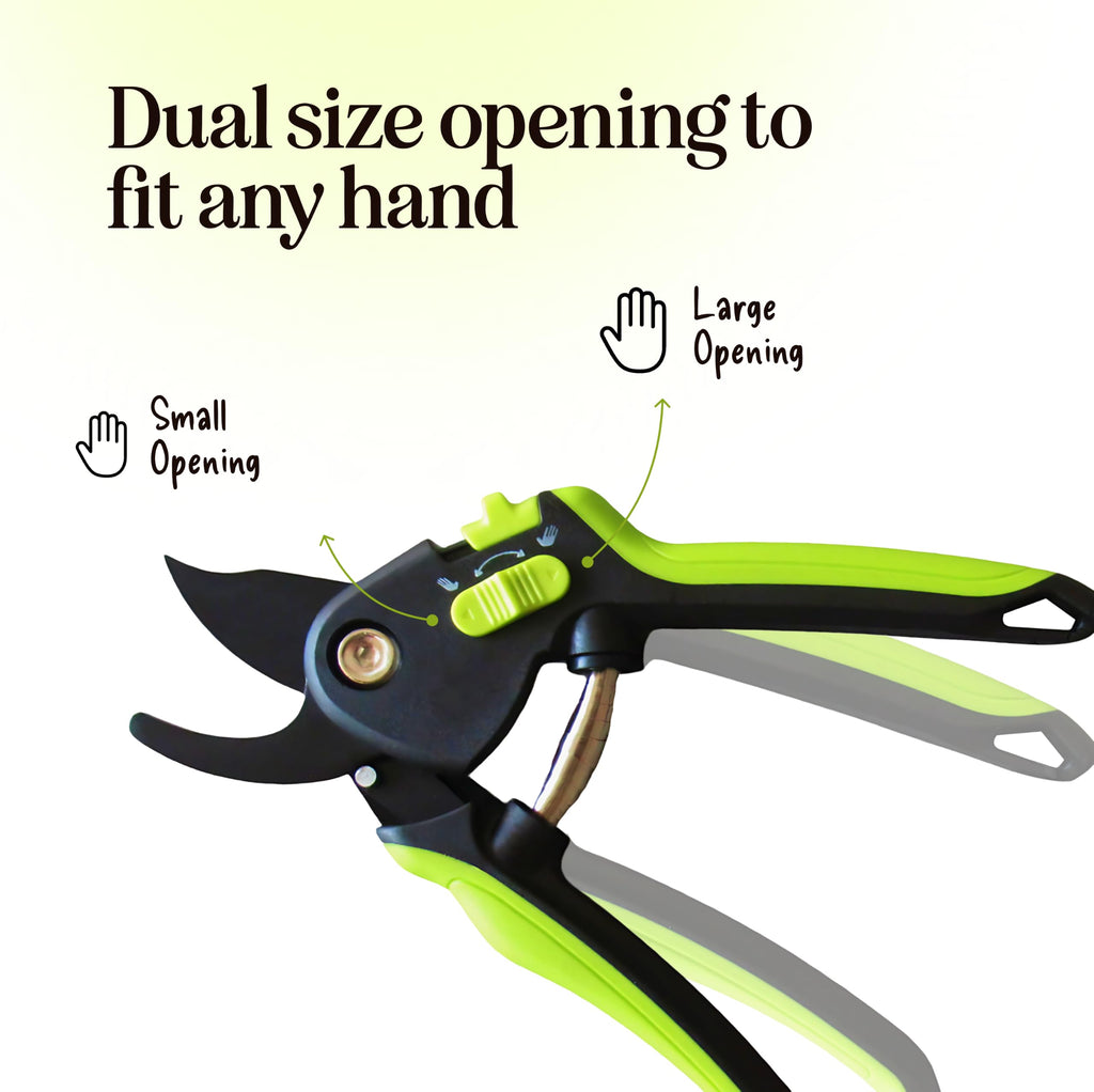 Ultra Sharp Pruning Shears Hedge Clipper – Cuts 3X Easier, Dual-Size Opening, Weak Hand Arthritis Clippers, Rust-Resistant Pruner, Effortlessly Cuts
