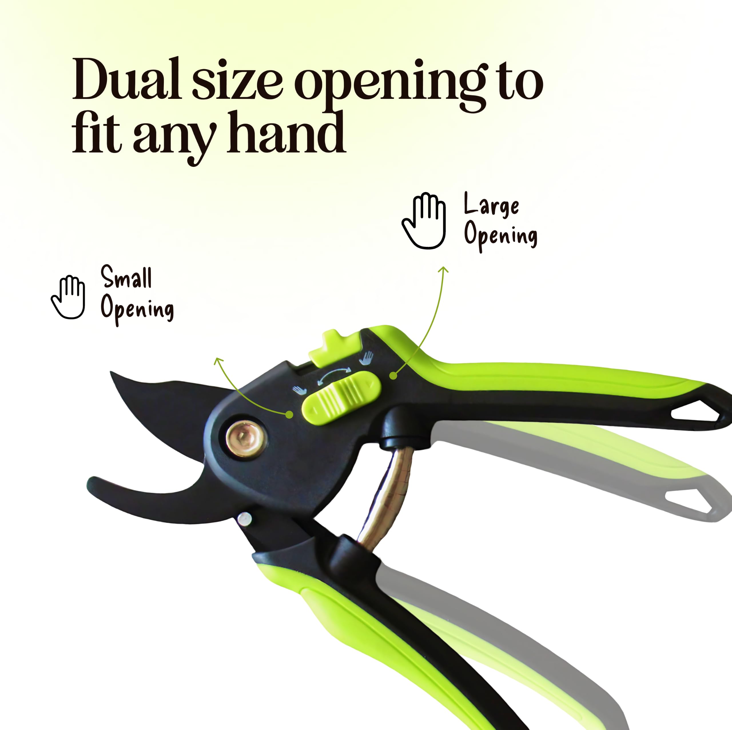 Ultra Sharp Pruning Shears Hedge Clipper – Cuts 3X Easier, Dual-Size Opening, Weak Hand Arthritis Clippers, Rust-Resistant Pruner, Effortlessly Cuts