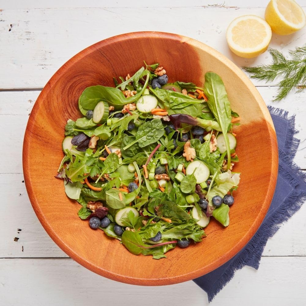 Rustic Wood Bowls for Serving Salads (Large (13-14"))
